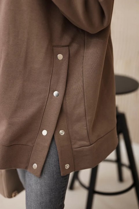 Bluza ocieplana z napami mocca Bluza ocieplana z napami mocca