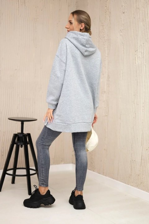 Bluza ocieplana z napami szara Bluza ocieplana z napami szara