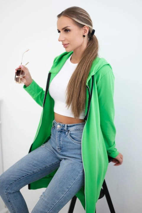 Bluza sukienkowa z kapturem jasna zielona Bluza sukienkowa z kapturem jasna zielona