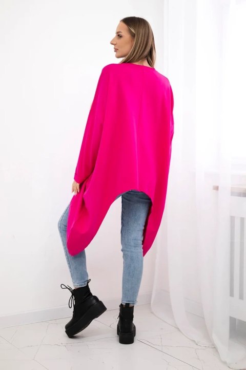 Bluzka z nadrukiem oversize fuksja Bluzka z nadrukiem oversize fuksja