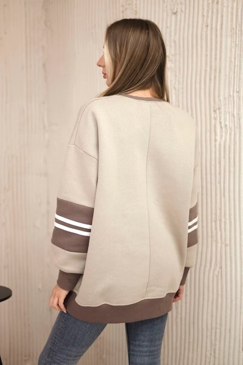 Bluza ocieplana Malibu ciemno beżowy+mocca Bluza ocieplana Malibu ciemno beżowy+mocca