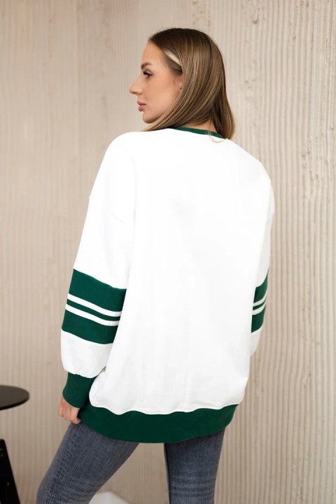 Bluza ocieplana Malibu ecru+ ciemno zielony Bluza ocieplana Malibu ecru+ ciemno zielony