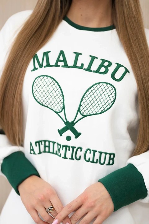 Bluza ocieplana Malibu ecru+ ciemno zielony Bluza ocieplana Malibu ecru+ ciemno zielony