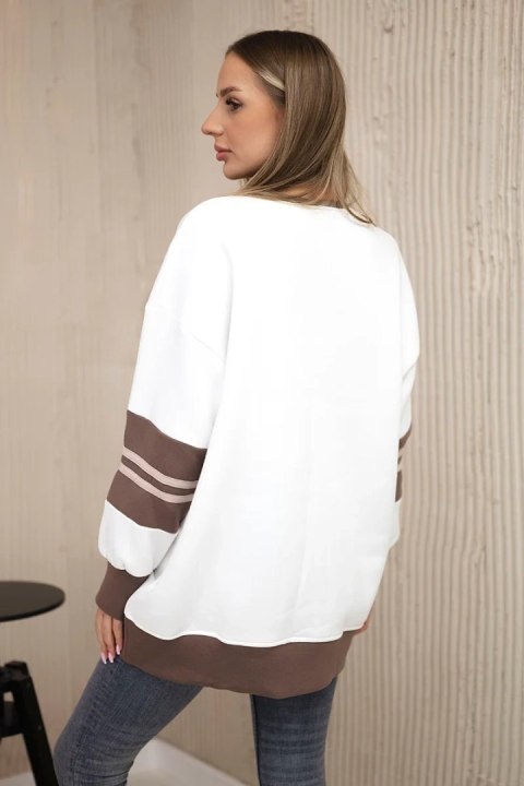 Bluza ocieplana Malibu ecru+mocca Bluza ocieplana Malibu ecru+mocca