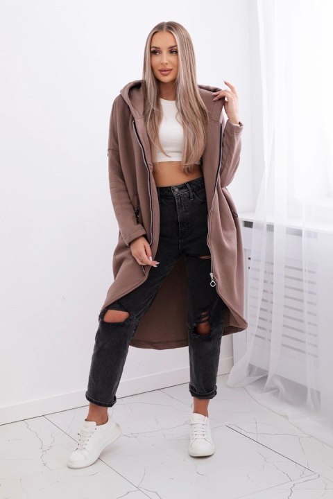 Bluza ocieplana długa mocca Bluza ocieplana długa mocca