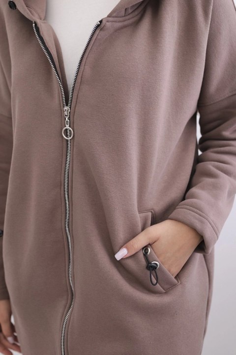 Bluza ocieplana długa mocca Bluza ocieplana długa mocca