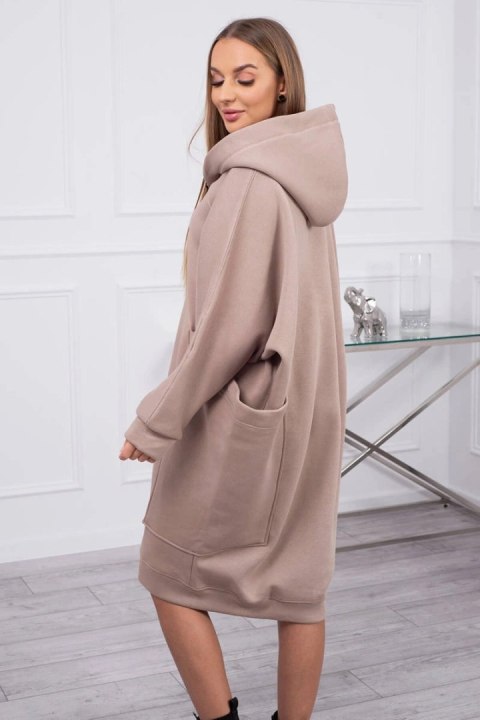 Bluza ocieplana oversize ciemno beżowa Bluza ocieplana oversize ciemno beżowa