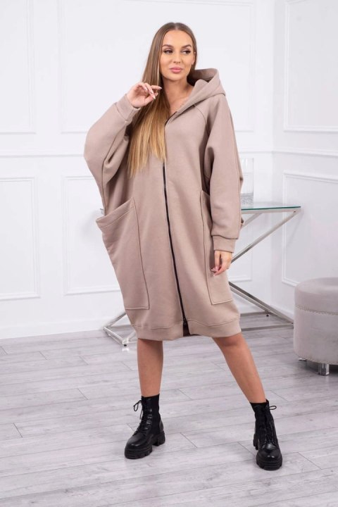 Bluza ocieplana oversize ciemno beżowa Bluza ocieplana oversize ciemno beżowa