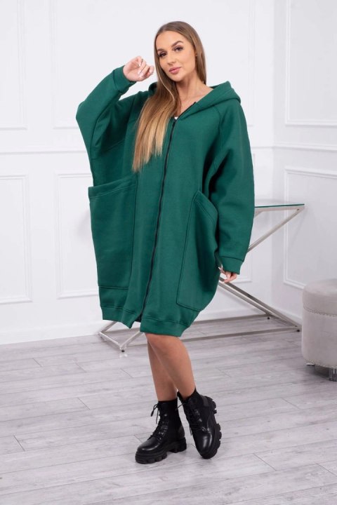 Bluza ocieplana oversize ciemno zielona Bluza ocieplana oversize ciemno zielona