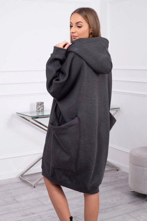 Bluza ocieplana oversize grafitowa Bluza ocieplana oversize grafitowa