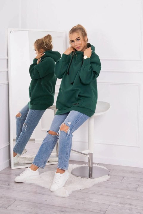 Bluza ocieplana z półgolfem ciemno zielona Bluza ocieplana z półgolfem ciemno zielona