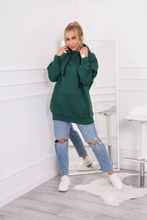 Bluza ocieplana z półgolfem ciemno zielona Bluza ocieplana z półgolfem ciemno zielona