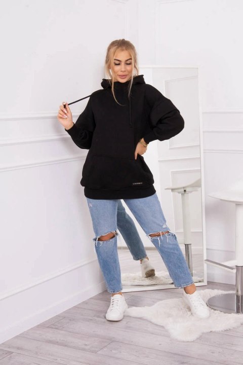 Bluza ocieplana z półgolfem czarna Bluza ocieplana z półgolfem czarna