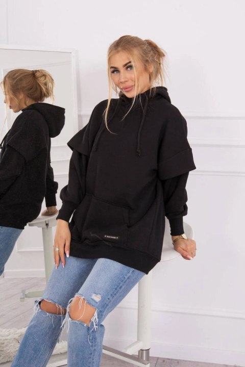 Bluza ocieplana z półgolfem czarna Bluza ocieplana z półgolfem czarna