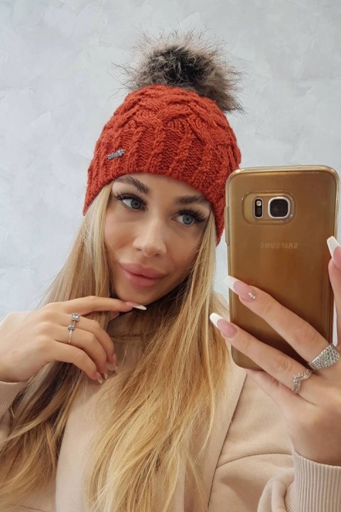 Czapka z polarem Daria K217 ruda Czapka z polarem Daria K217 ruda