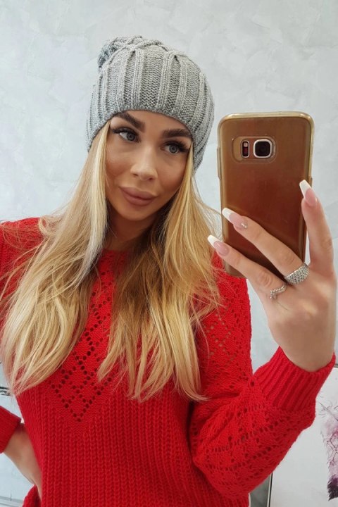 Czapka z polarem Milano K203 jasno szara Czapka z polarem Milano K203 jasno szara