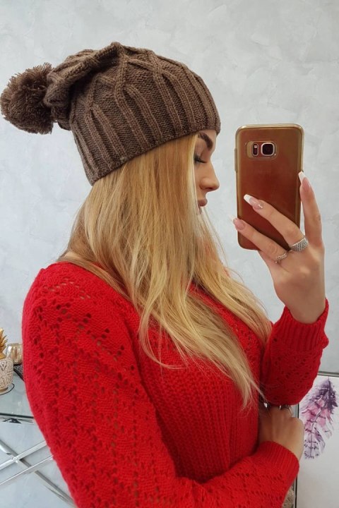 Czapka z polarem Milano K203 mocca Czapka z polarem Milano K203 mocca