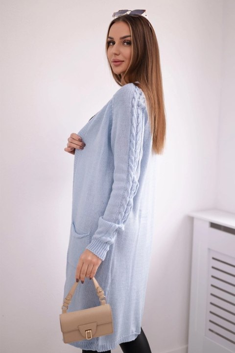 Sweter z kieszeniami niebieski Sweter z kieszeniami niebieski