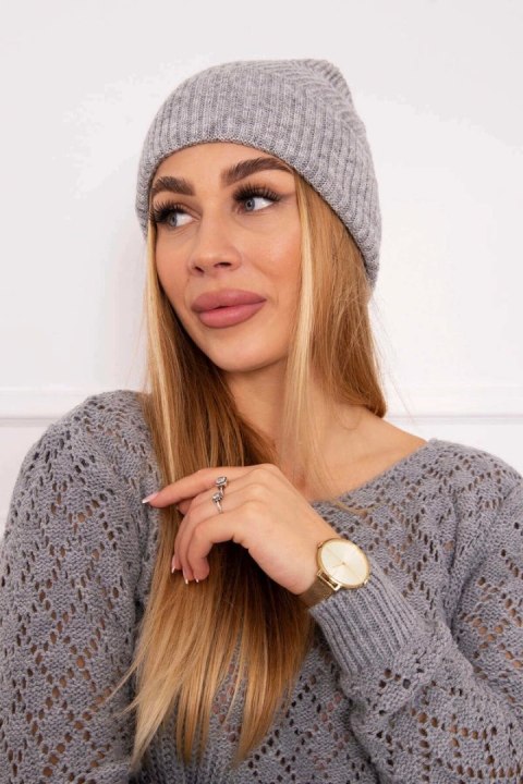 Czapka cienka Oliwia K252 jasno szara Czapka cienka Oliwia K252 jasno szara