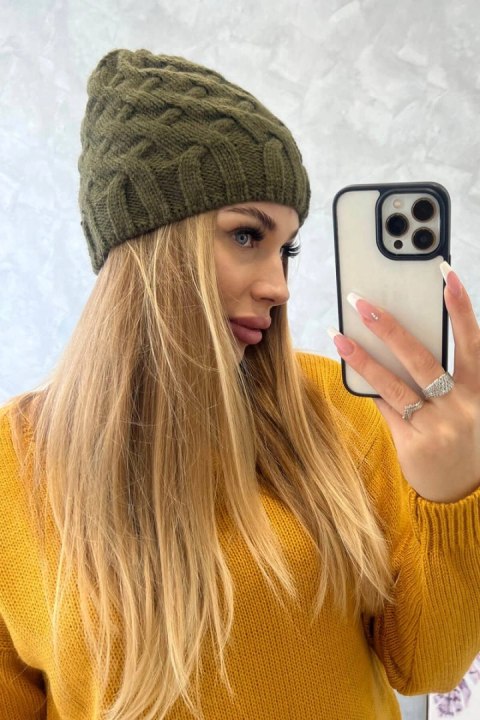 Czapka z polarem Agnieszka K239 khaki Czapka z polarem Agnieszka K239 khaki