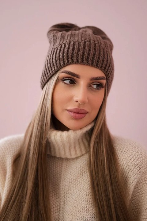 Czapka z polarem Anna K238 mocca Czapka z polarem Anna K238 mocca