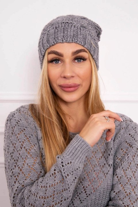 Czapka z polarem Justyna K253 ciemno szara Czapka z polarem Justyna K253 ciemno szara