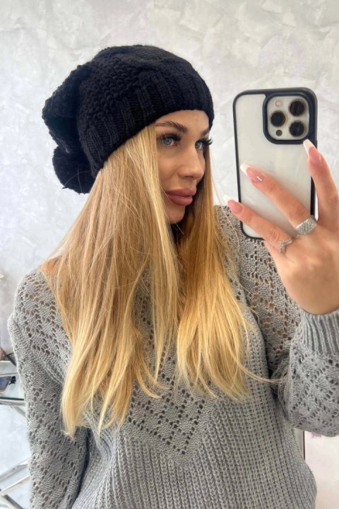 Czapka z polarem Justyna K253 czarna Czapka z polarem Justyna K253 czarna