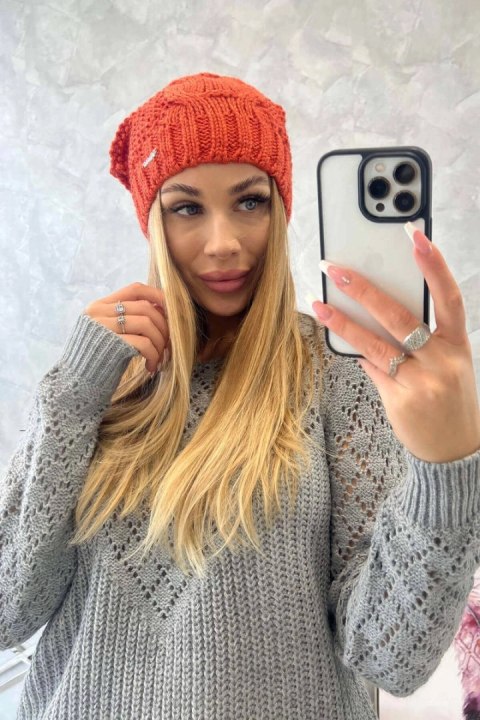 Czapka z polarem Justyna K253 ruda Czapka z polarem Justyna K253 ruda
