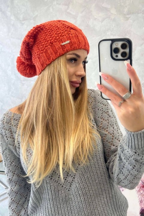 Czapka z polarem Justyna K253 ruda Czapka z polarem Justyna K253 ruda