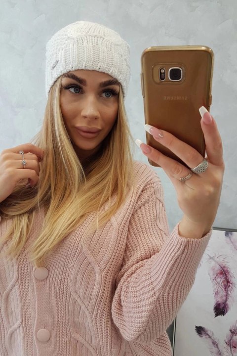 Czapka z polarem Karolina K243 biała Czapka z polarem Karolina K243 biała