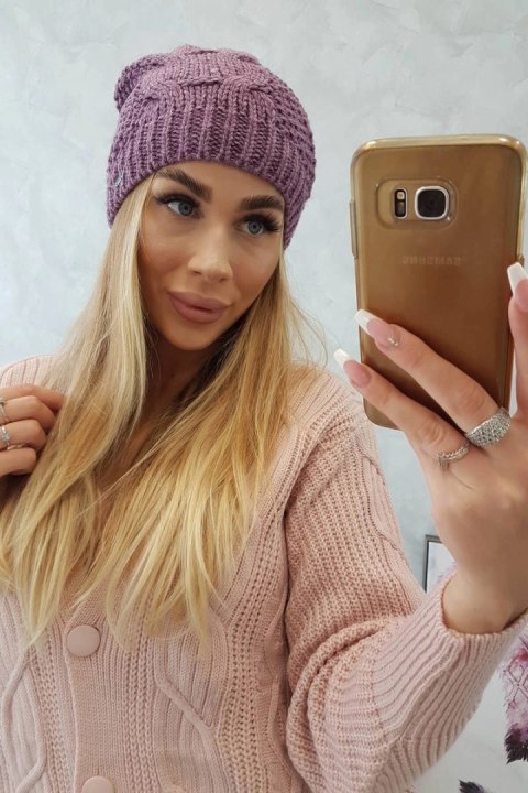 Czapka z polarem Karolina K243 ciemno różowa Czapka z polarem Karolina K243 ciemno różowa
