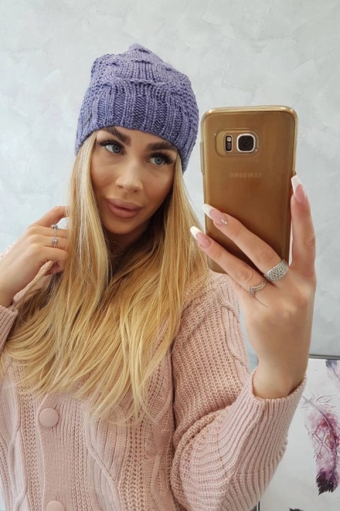 Czapka z polarem Karolina K243 fioletowa Czapka z polarem Karolina K243 fioletowa