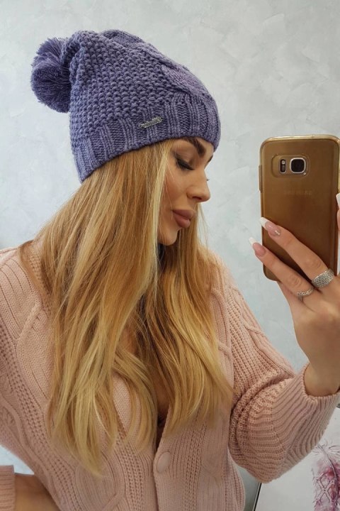 Czapka z polarem Karolina K243 fioletowa Czapka z polarem Karolina K243 fioletowa