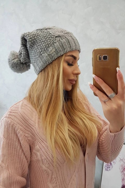 Czapka z polarem Karolina K243 szara Czapka z polarem Karolina K243 szara