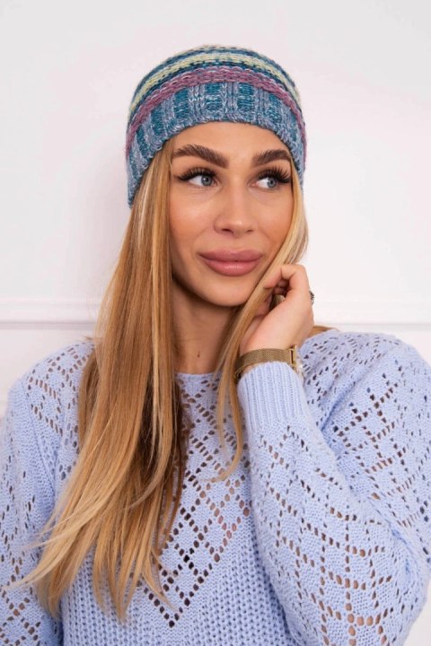 Czapka z polarem Krystyna K207 fuksja+niebieski Czapka z polarem Krystyna K207 fuksja+niebieski