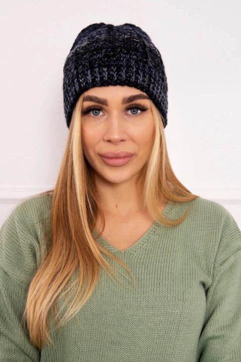 Czapka z polarem Melisa K241 czarny+granatowy Czapka z polarem Melisa K241 czarny+granatowy
