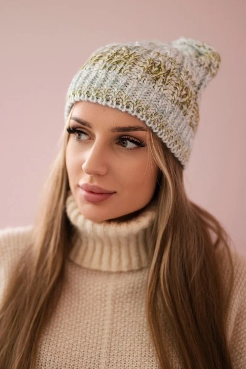 Czapka z polarem Melisa K241 miętowy+oliwkowy Czapka z polarem Melisa K241 miętowy+oliwkowy