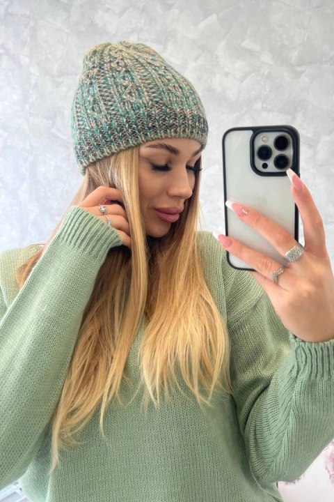 Czapka z polarem Melisa K241 turkusowy+zielony Czapka z polarem Melisa K241 turkusowy+zielony