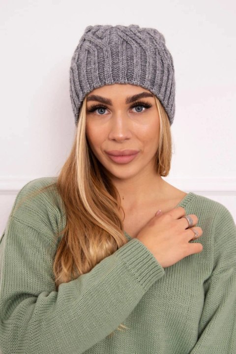 Czapka z polarem Paulina K227 ciemno szara Czapka z polarem Paulina K227 ciemno szara