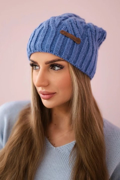 Czapka z polarem Paulina K227 jasno jeansowa Czapka z polarem Paulina K227 jasno jeansowa