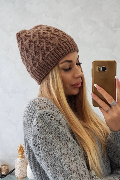 Czapka z polarem Roma K224 mocca Czapka z polarem Roma K224 mocca