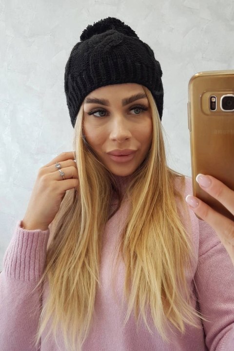 Czapka z polarem Stefania K278 czarna Czapka z polarem Stefania K278 czarna