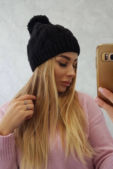 Czapka z polarem Stefania K278 czarna Czapka z polarem Stefania K278 czarna
