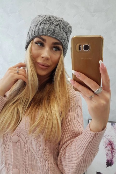 Czapka z polarem Sylwia K244 ciemno szary Czapka z polarem Sylwia K244 ciemno szary