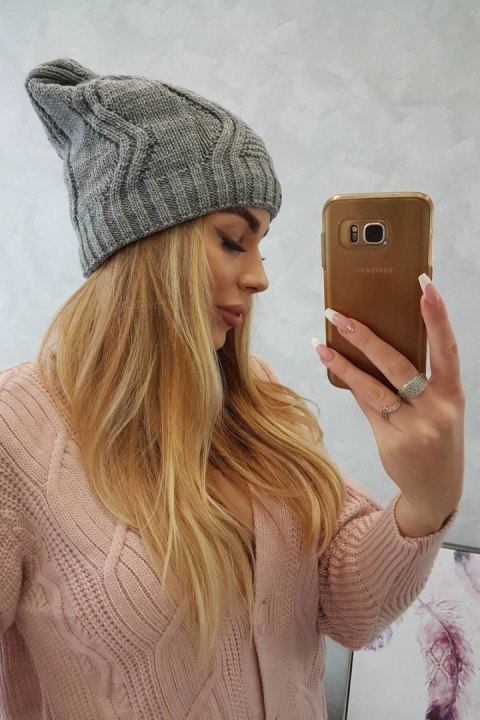 Czapka z polarem Sylwia K244 ciemno szary Czapka z polarem Sylwia K244 ciemno szary