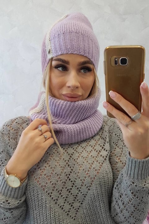 Komplet damski trójkolorowy P103 ciemny różowy+fioletowy Komplet damski trójkolorowy P103 ciemny różowy+fioletowy