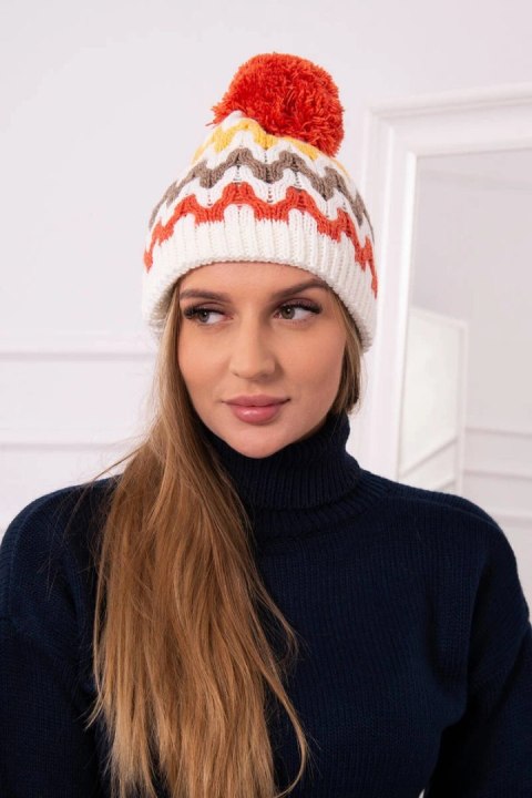Czapka damska Laila K283 ecru Czapka damska Laila K283 ecru