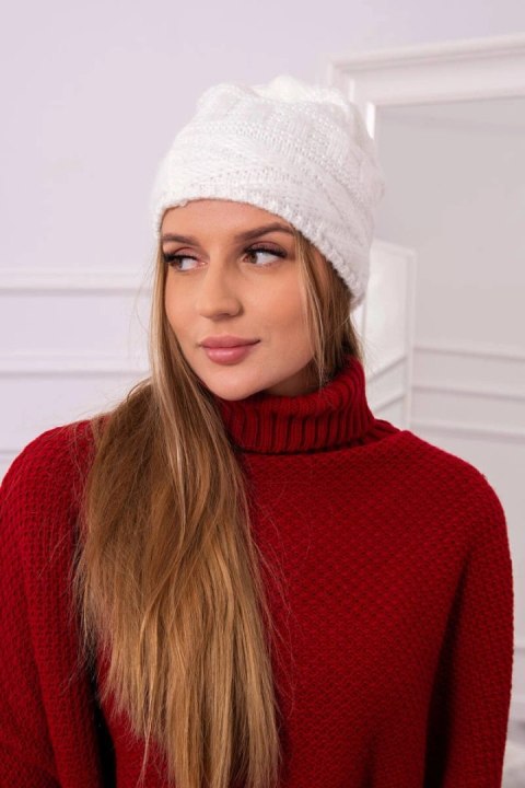 Czapka z polarem Edyta K298 ecru Czapka z polarem Edyta K298 ecru