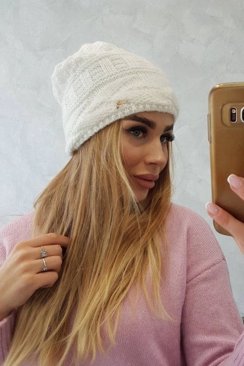 Czapka z polarem Edyta K298 ecru Czapka z polarem Edyta K298 ecru