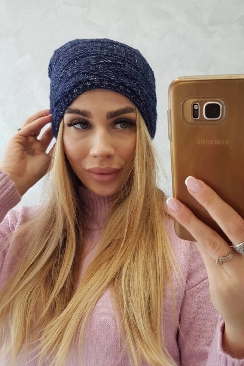 Czapka z polarem Edyta K298 granatowa Czapka z polarem Edyta K298 granatowa